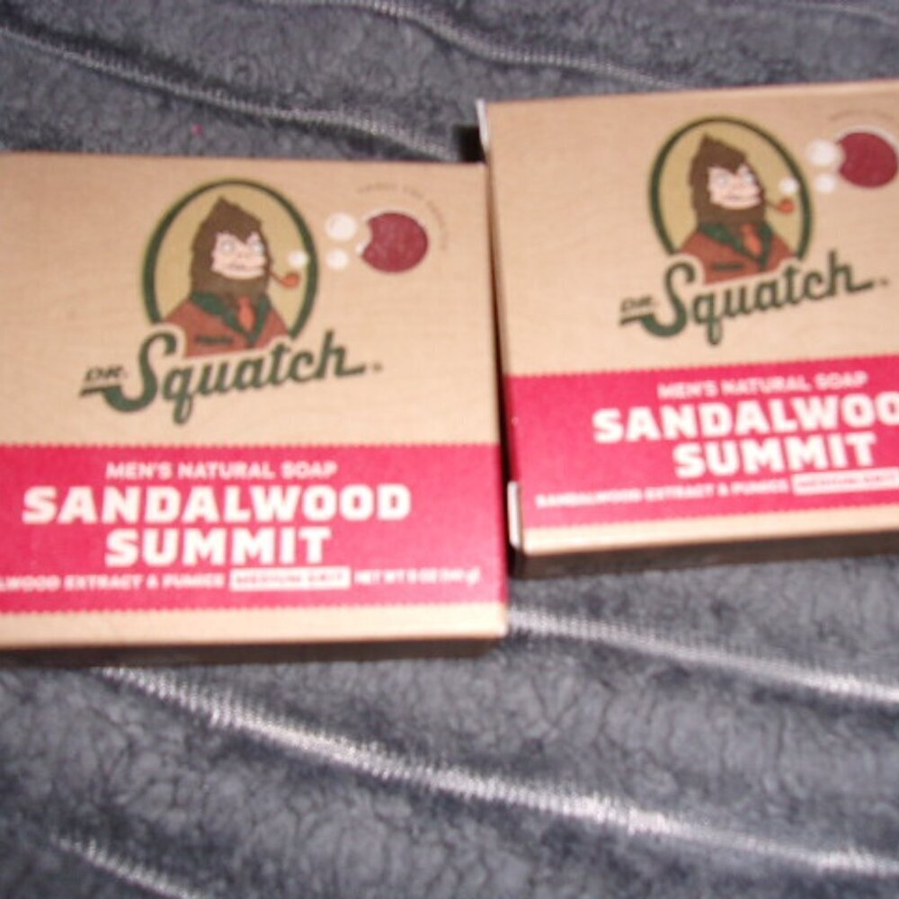 DR. SQUATCH Men's All Natural Bar Soap - Sandalwood Summit Bundle of 2